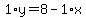 1%2Ay=8-1%2Ax