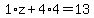 1%2Az%2B4%2A4=13