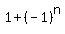 1%2B%28-1%29%5En