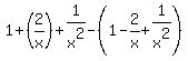 1%2B%282%2Fx%29%2B1%2Fx%5E2-%281-2%2Fx%2B1%2Fx%5E2%29