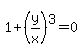 1%2B%28y%2Fx%29%5E3+=+0