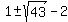 1%2B-sqrt%2843%29-2