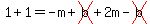 1%2B1=-m%2Bcross%28b%29%2B2m-cross%28b%29