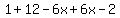 1%2B12-6x%2B6x-2