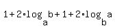 1%2B2%2Alog%28a%2Cb%29%2B1%2B2%2Alog%28b%2Ca%29