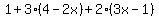 1%2B3%284-2x%29%2B2%283x-1%29