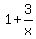 1%2B3%2Fx