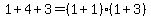 1%2B4%2B3=%281%2B1%29%281%2B3%29