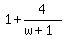 1%2B4%2F%28w%2B1%29%29