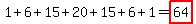 1%2B6%2B15%2B20%2B15%2B6%2B1=highlight%2864%29