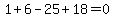 1%2B6-25%2B18=0