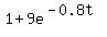 1%2B9e%5E%28-0.8t%29