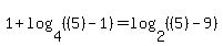 1%2Blog%284%2C%28%285%29-1%29%29=log%282%2C%28%285%29-9%29%29
