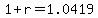 1%2Br=1.0419