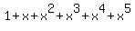 1%2Bx+%2B+x%5E2+%2B+x%5E3+%2B+x%5E4+%2B+x%5E5%29