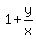 1%2By%2Fx