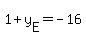 1%2By%5BE%5D=-16