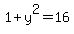 1%2By%5E2=16