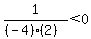 1%2F%28%28-4%29%282%29%29%3C0