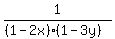 1%2F%28%281-2x%29%281-3y%29%29