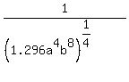 1%2F%28%281.296a%5E4b%5E8%29%5E%281%2F4%29%29+