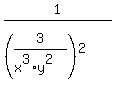 1%2F%28%283%2F%28x%5E3%2Ay%5E2%29%29%5E2%29