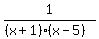 1%2F%28%28x%2B1%29%28x-5%29%29