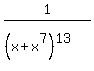 1%2F%28%28x%2Bx%5E7%29%5E13%29