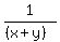 1%2F%28%28x%2By%29%29