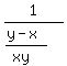 1%2F%28%28y-x%29%2F%28xy%29%29