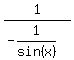 1%2F%28-1%2Fsin%28x%29%29