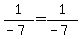 1%2F%28-7%29=+1%2F%28-7%29