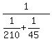 1%2F%281%2F210%2B1%2F45%29