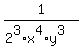 1%2F%282%5E3%2Ax%5E4%2Ay%5E3%29