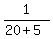 1%2F%2820%2B5%29