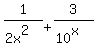 1%2F%282x%5E2%29+%2B+3%2F%2810%5Ex%29