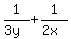 1%2F%283y%29%2B1%2F%282x%29