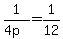 1%2F%284p%29=1%2F12