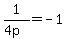 1%2F%284p%29+=+-1