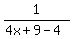 1%2F%284x%2B9-4%29
