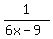 1%2F%286x+-9%29