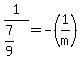 1%2F%287%2F9%29+=+-%281%2Fm%29