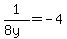 1%2F%288y%29+=+-4