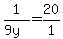 1%2F%289y%29+=+20%2F1