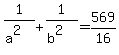 1%2F%28a%5E2%29+%2B+1%2F%28b%5E2%29+=+569%2F16