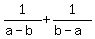 1%2F%28a-b%29+%2B+1%2F%28b-a%29