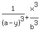 1%2F%28a-y%29%5E3+%2B+x%5E3%2Fb%5E3