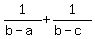1%2F%28b-a%29+%2B1%2F%28b-c%29