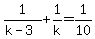 1%2F%28k-3%29%2B1%2Fk=1%2F10