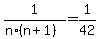 1%2F%28n%2A%28n+%2B+1%29%29+=+1%2F42